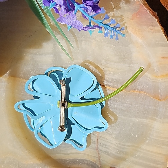 VINTAGE 1970S Flower Brooch 🌼 - Picture 6 of 12